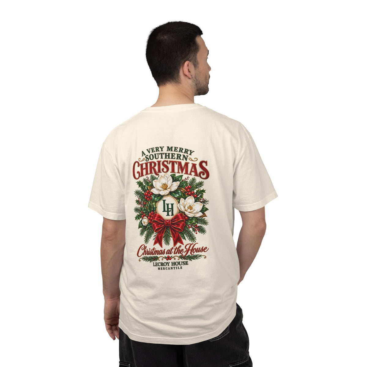 Christmas Magnolia T-Shirt — “A Very Merry Southern Christmas” Holiday Tee