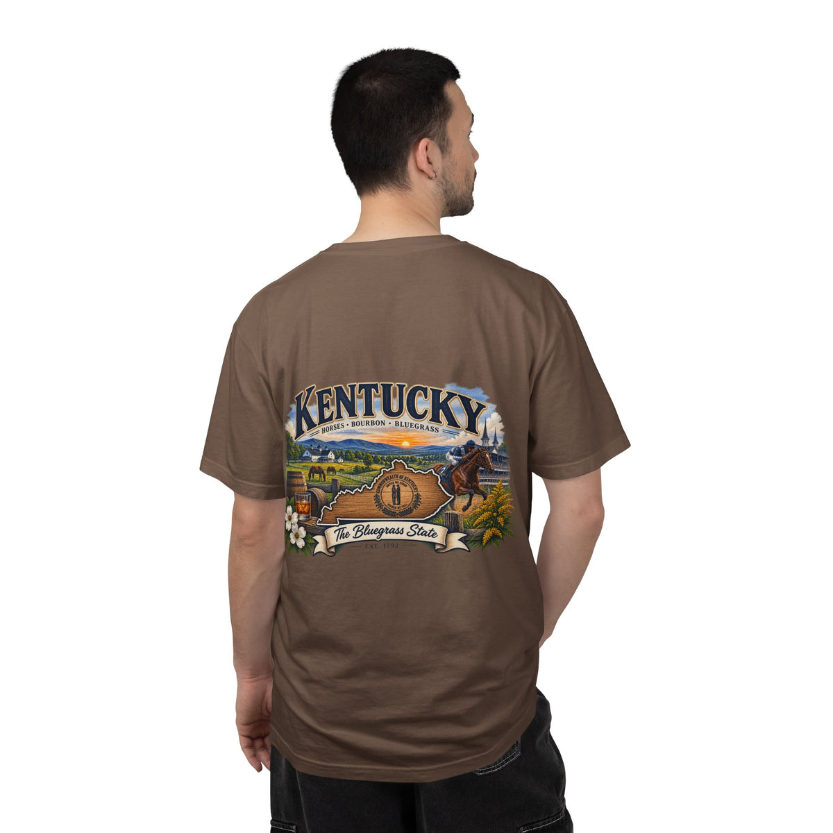 Kentucky Scenic Horseback T-Shirt — The Bluegrass State Graphic Tee