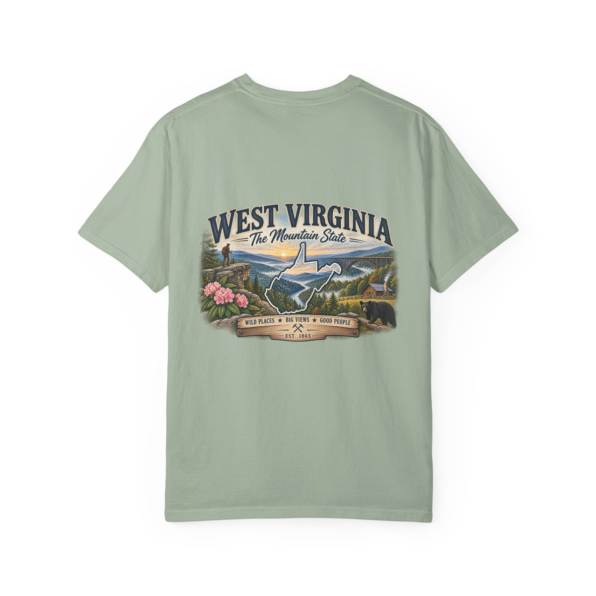 West Virginia Mountain State T-Shirt — Scenic State Pride Tee