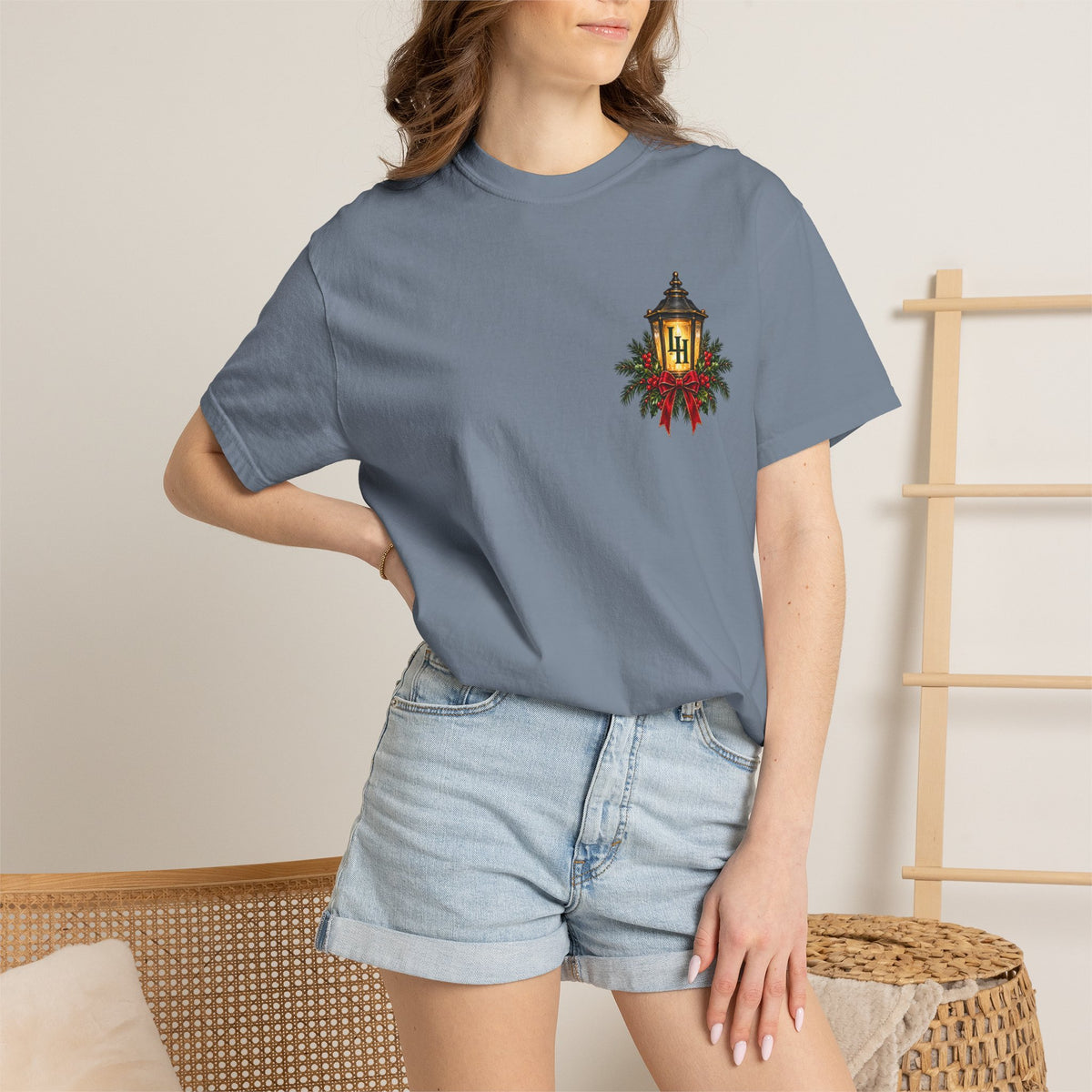 Christmas Porch Lantern T-Shirt — "Santa, We Left the Porch Light On" Holiday Tee