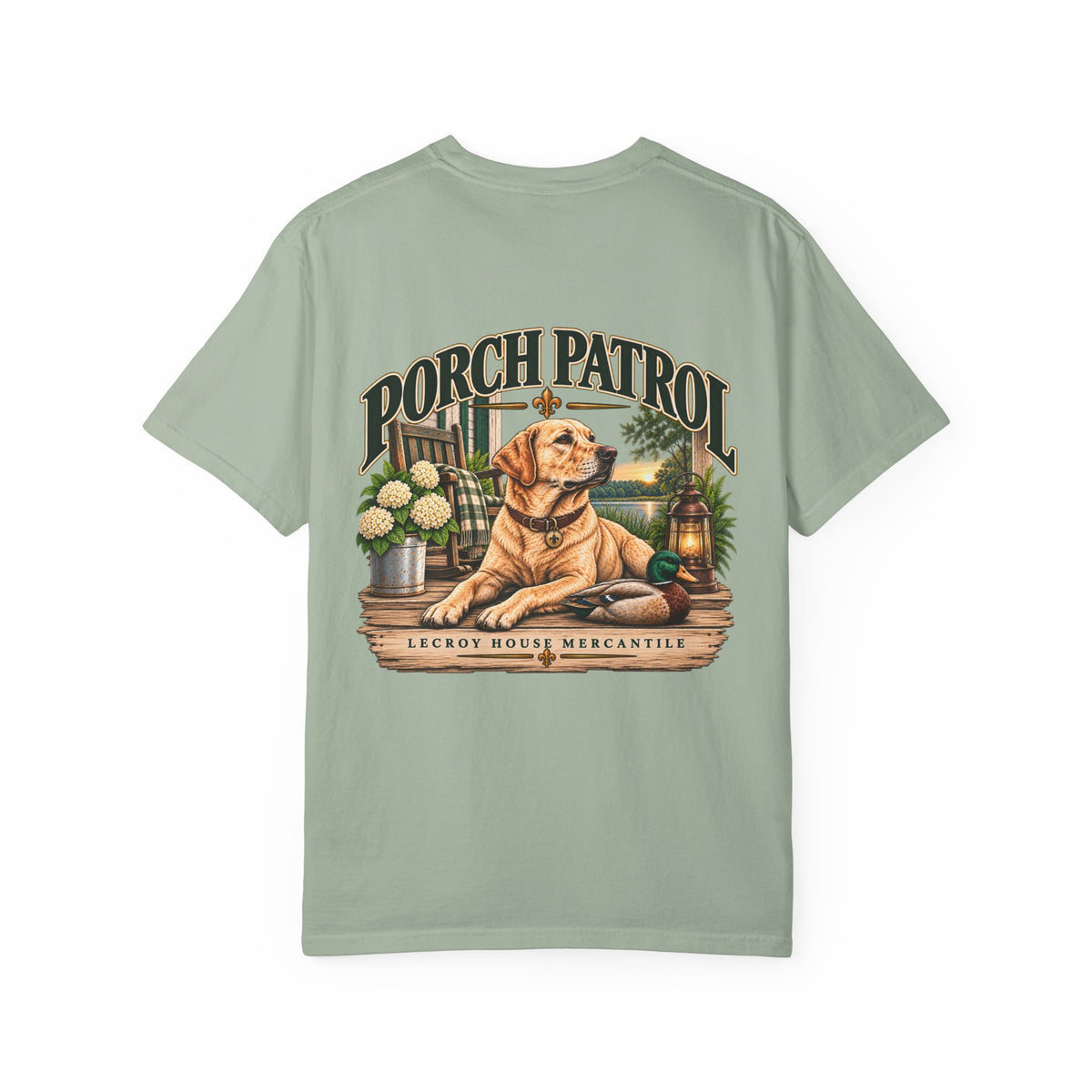 Porch Patrol Dog T-Shirt – Vintage Labrador Graphic Tee