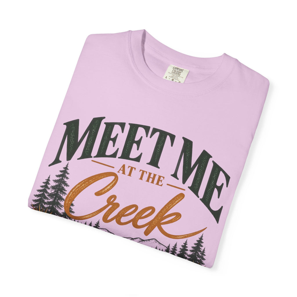 Meet Me at the Creek T-Shirt — Vintage Nature Graphic Tee for Outdoors Lovers