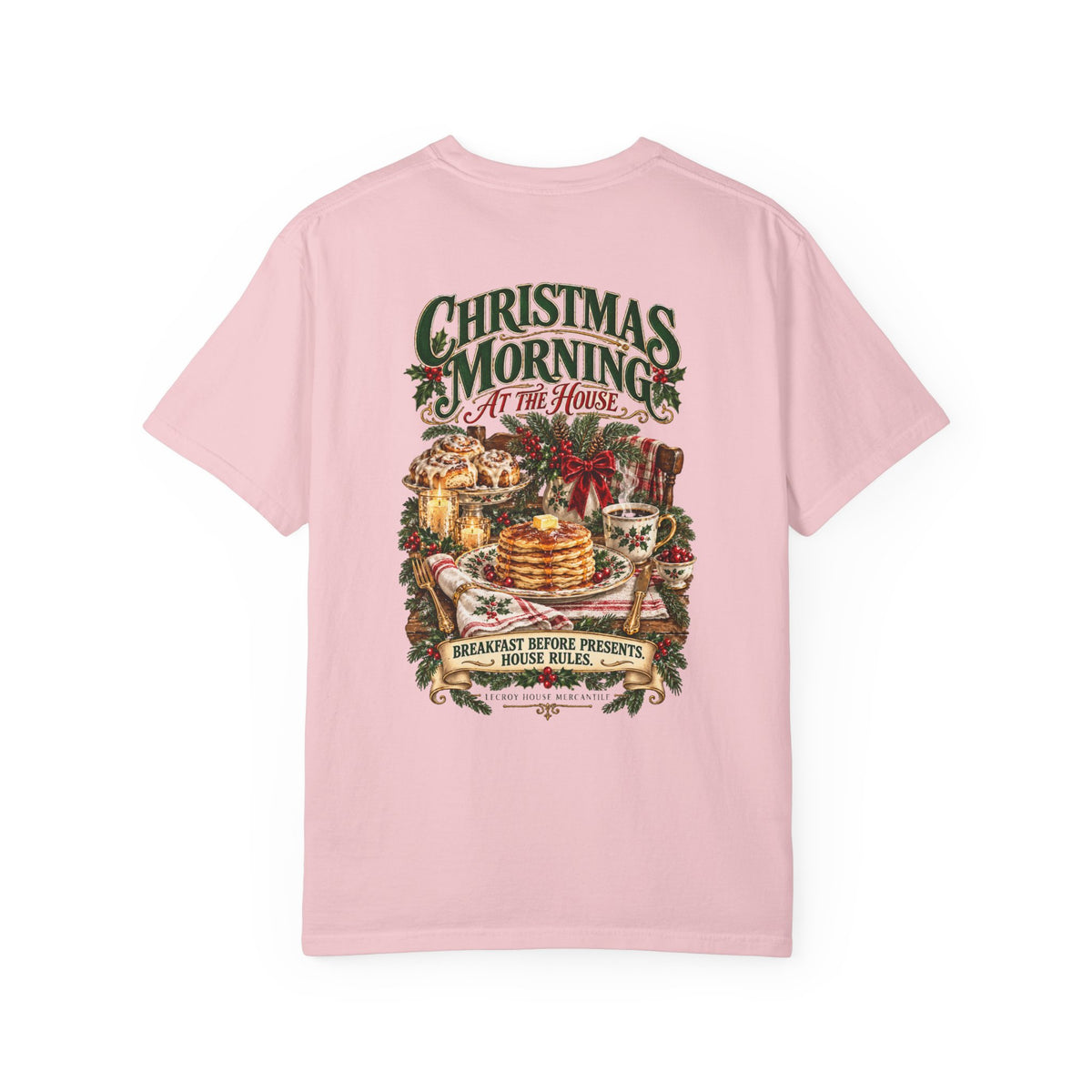 Christmas Morning Tee — Holiday Breakfast & Presents Graphic T-Shirt