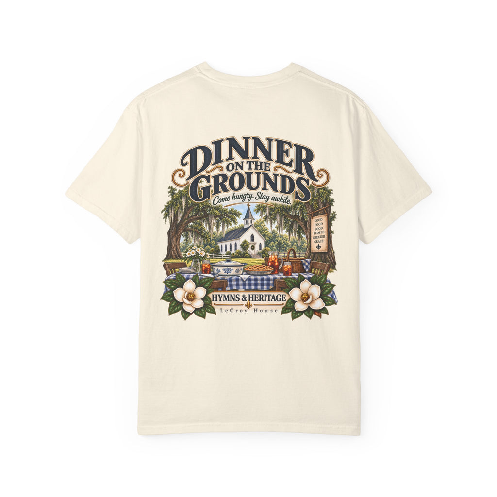 Dinner on the Grounds T-Shirt — Hymns & Heritage Southern Church Festival Tee