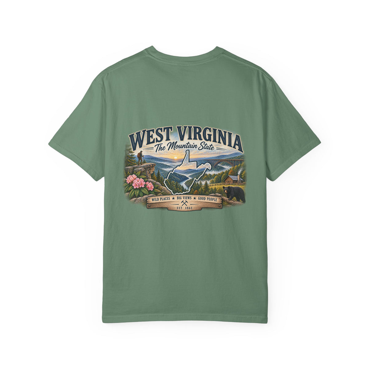 West Virginia Mountain State T-Shirt — Scenic State Pride Tee