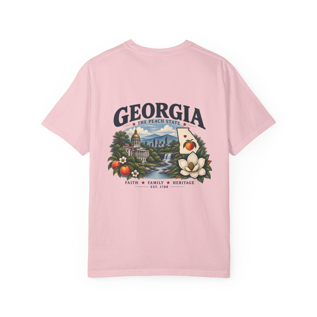 Georgia State T-Shirt — 'The Peach State' Scenic Back Print