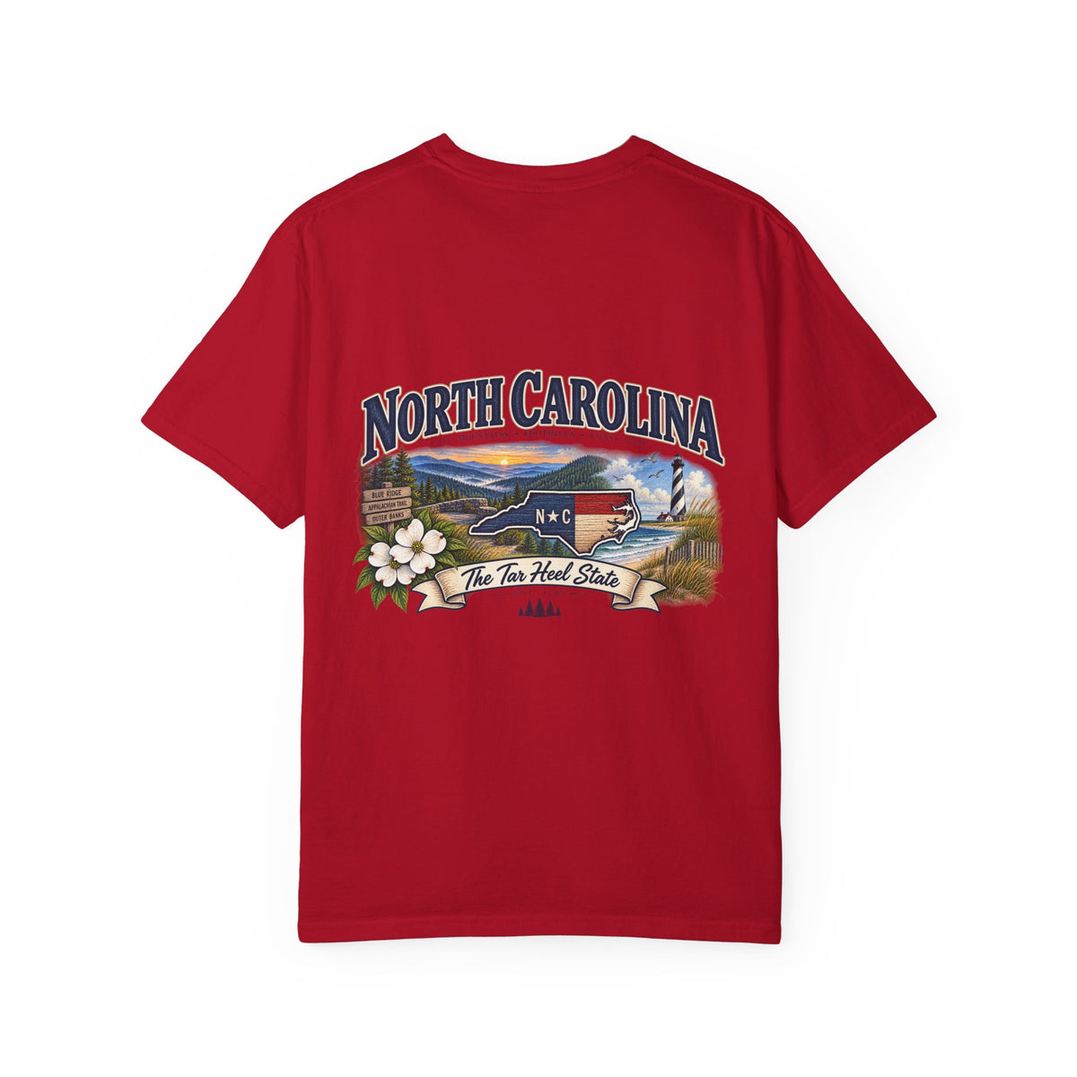 North Carolina State T-Shirt – 'The Tar Heel State' Scenic Tee
