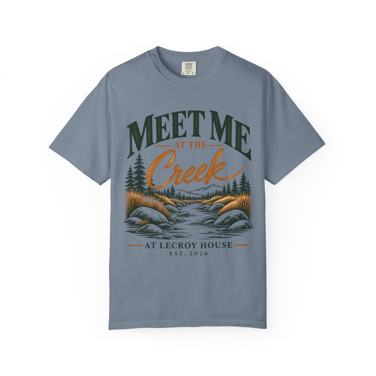 Meet Me at the Creek T-Shirt — Vintage Nature Graphic Tee for Outdoors Lovers