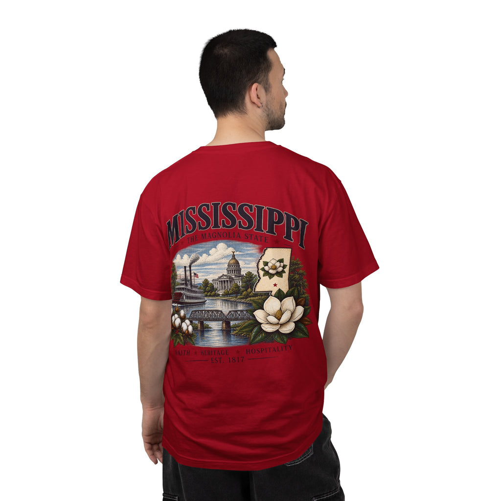 Mississippi Magnolia State T-Shirt — State Capitol & River Graphic
