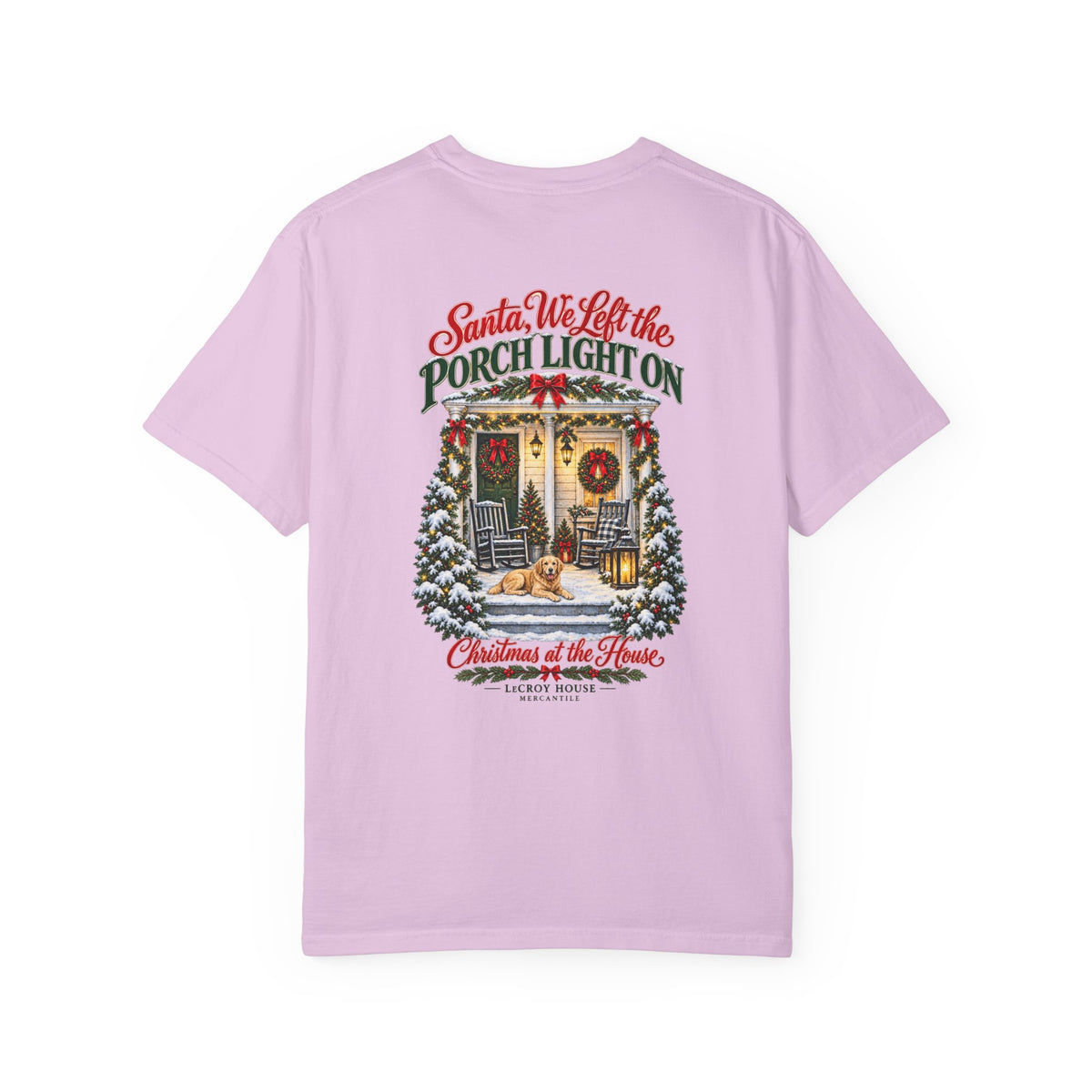 Christmas Porch Lantern T-Shirt — "Santa, We Left the Porch Light On" Holiday Tee