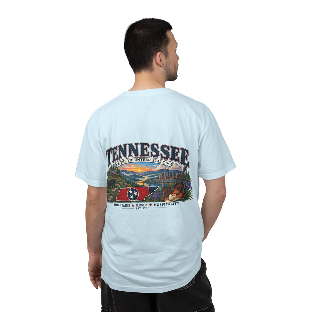 Tennessee Scenic T-Shirt — "Tennessee The Volunteer State" Vintage Travel Tee