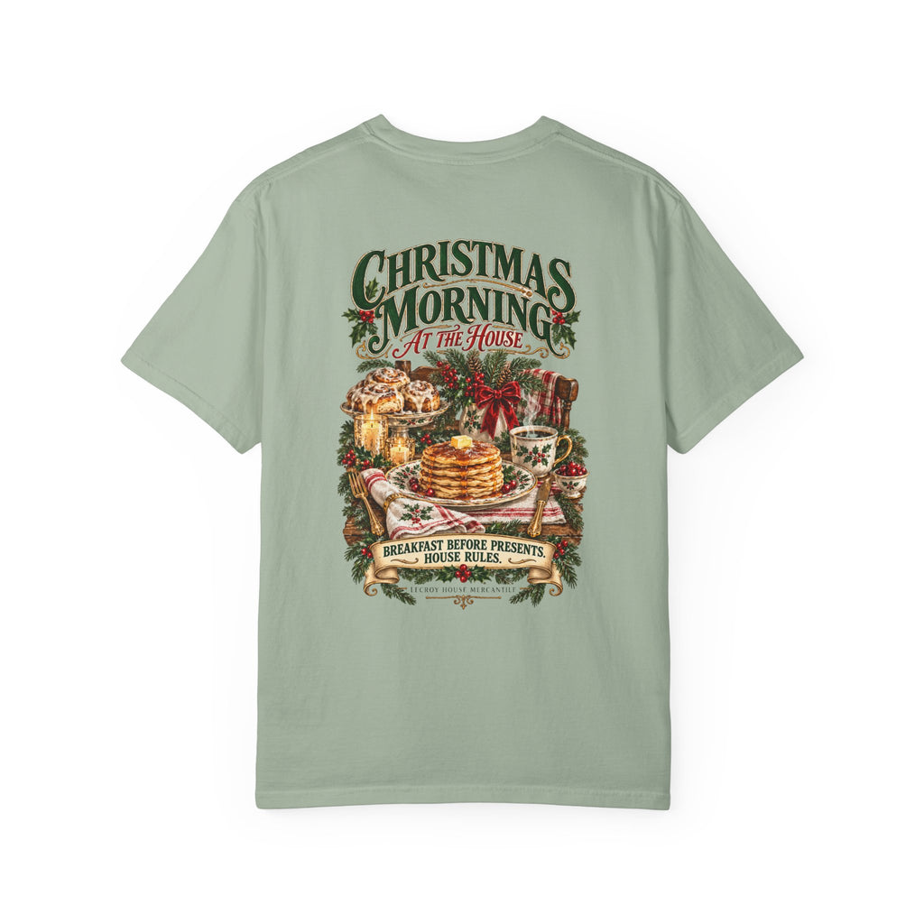 Christmas Morning Tee — Holiday Breakfast & Presents Graphic T-Shirt