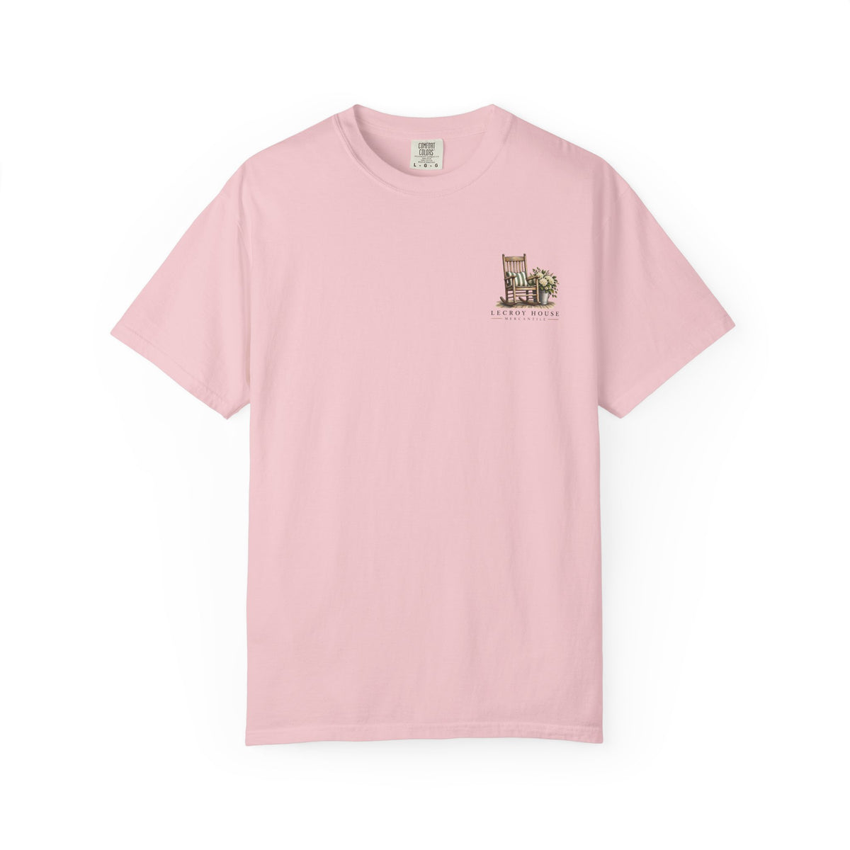 Come On In Porch T-Shirt — "Come On In, We'll Find You a Chair" Relaxed Front-Pocket Tee