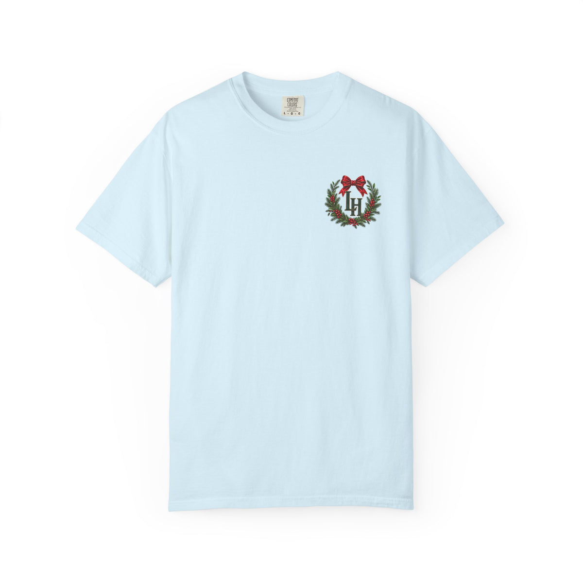 Christmas Wreath Holiday T-Shirt — "Company's Coming" Vintage House Christmas Tee