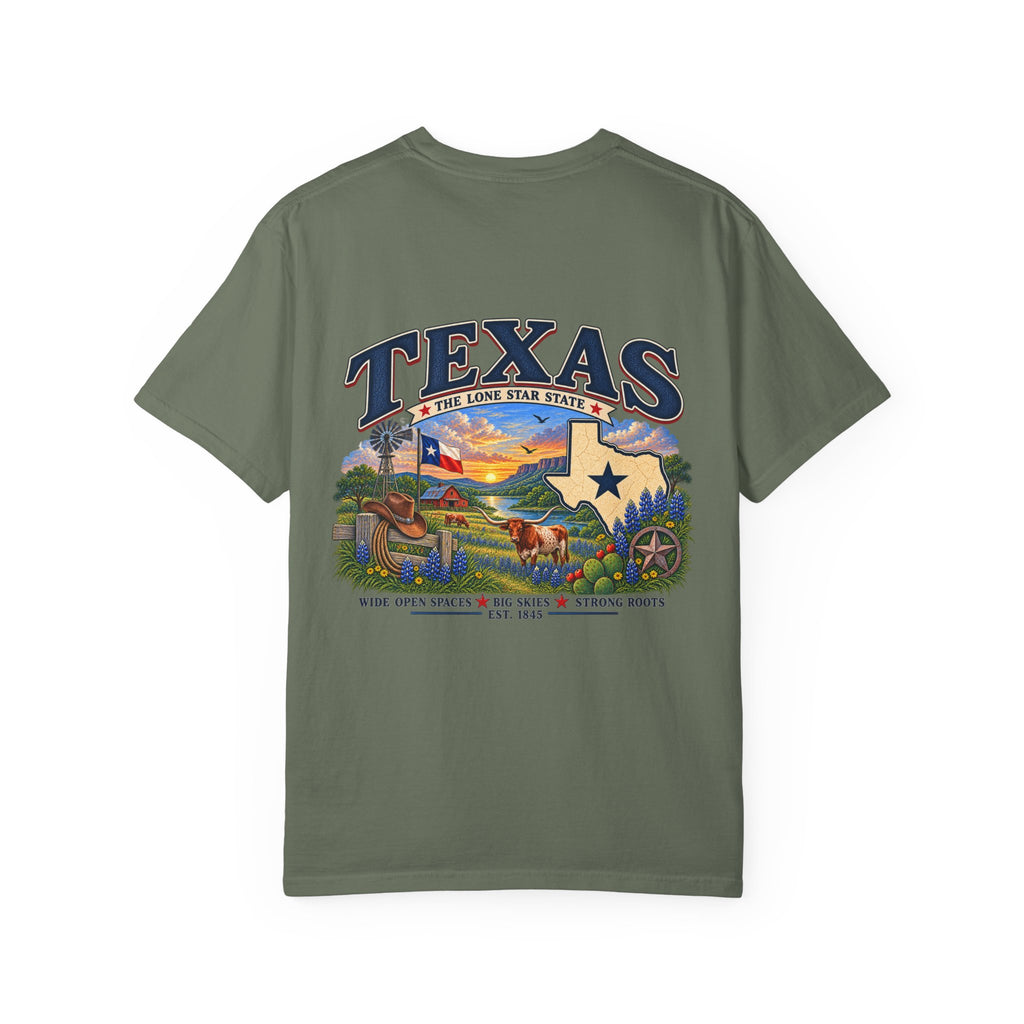 Texas Vintage Graphic T-Shirt — Lone Star State Scenic Design