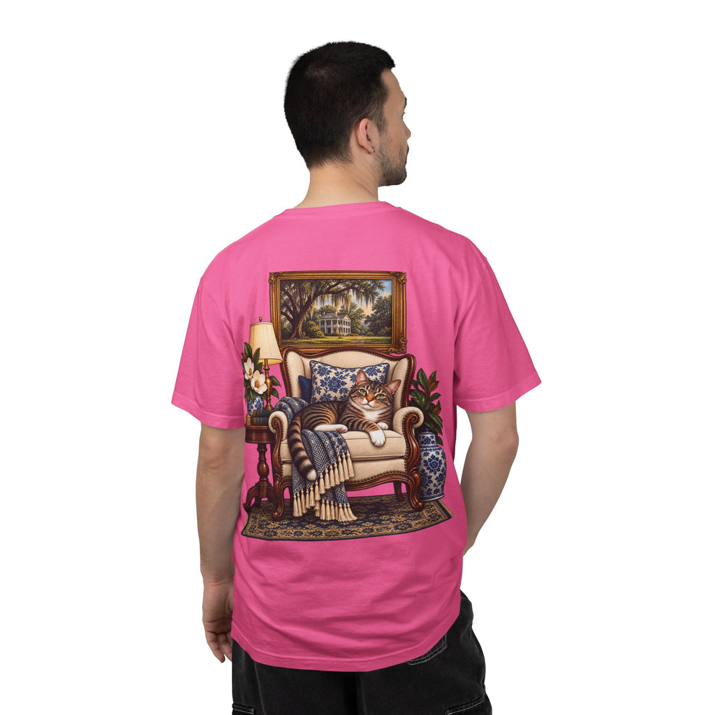 T-Shirt — Cozy Cat Lounge Graphic ("House Cat")