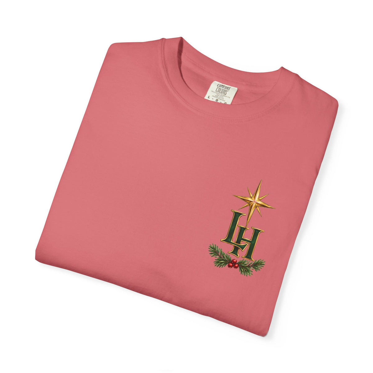 Christmas T-Shirt — "All Is Calm, All Is Bright" Church Scene Holiday Tee