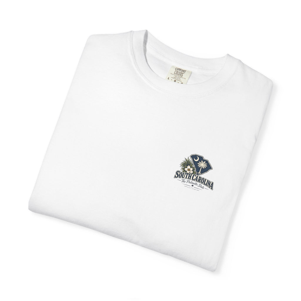 South Carolina Palmetto State T-Shirt — Scenic Beach Sunset Souvenir