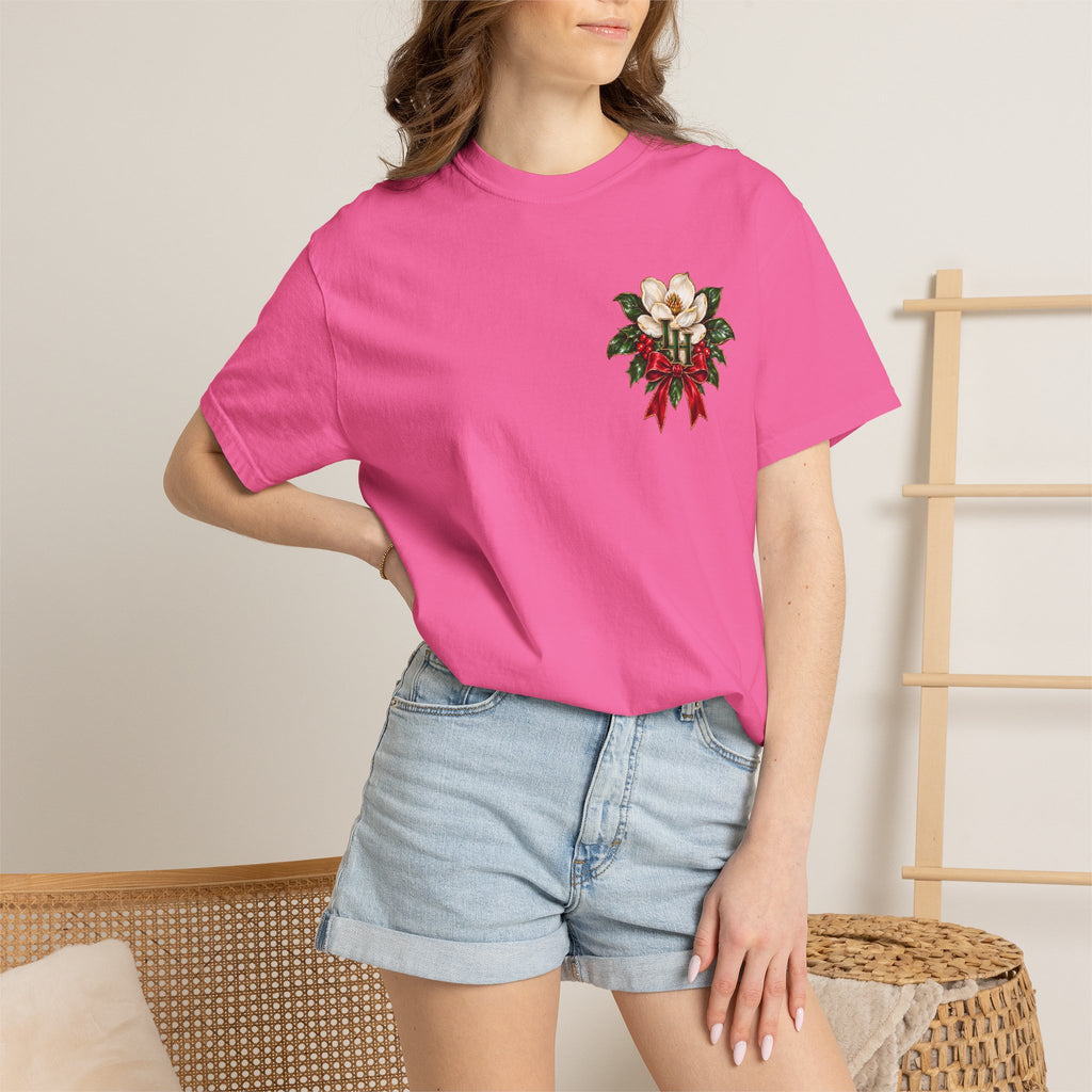 Christmas Magnolia T-Shirt — “A Very Merry Southern Christmas” Holiday Tee