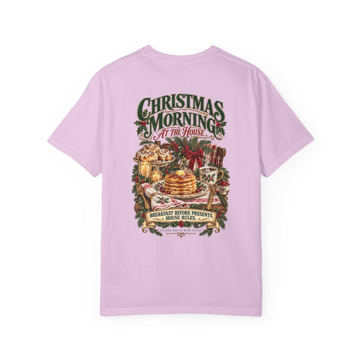 Christmas Morning Tee — Holiday Breakfast & Presents Graphic T-Shirt