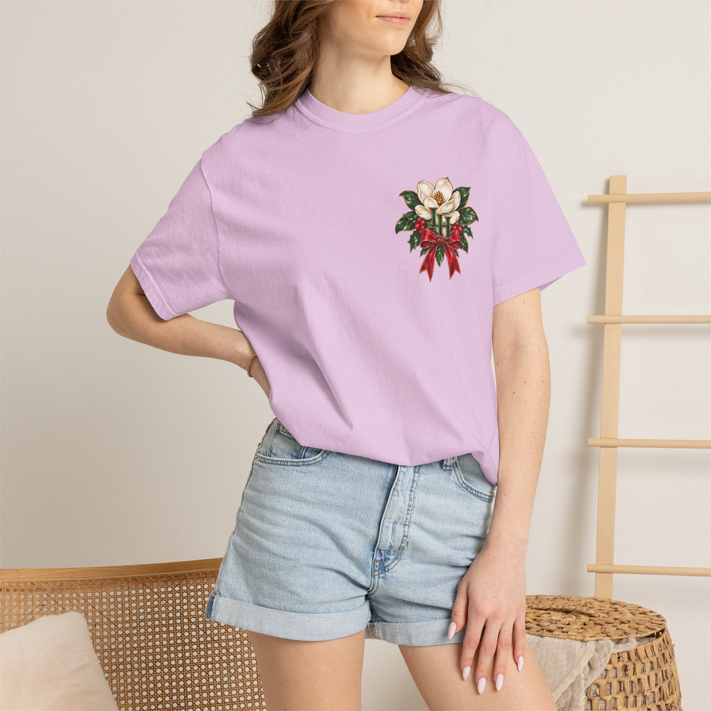 Christmas Magnolia T-Shirt — “A Very Merry Southern Christmas” Holiday Tee