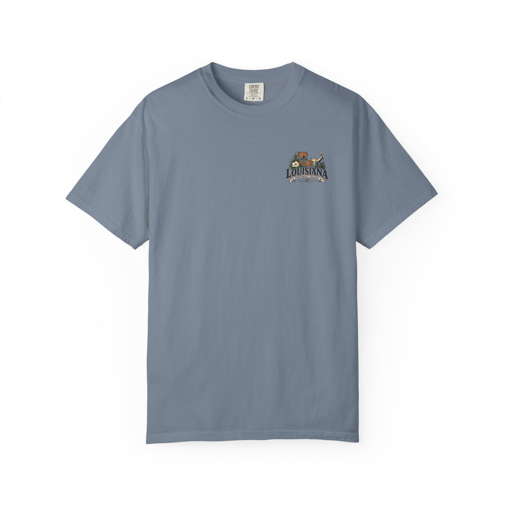 Louisiana Scenic T‑Shirt — State Souvenir Tee (Bayou, Jazz & Cajun Design)