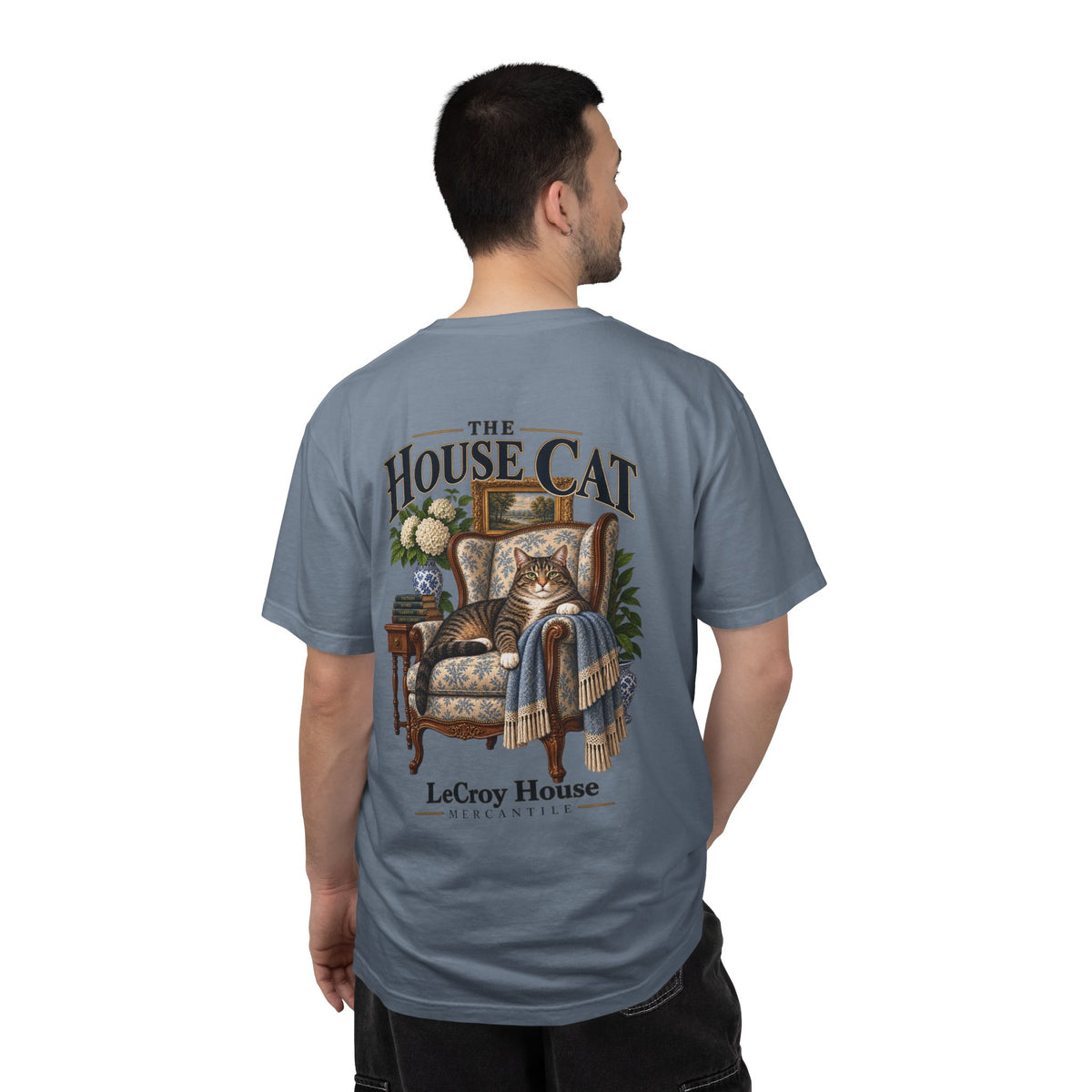 House Cat T-Shirt — "The House Cat" Vintage Cat Illustration (LeCroy House)