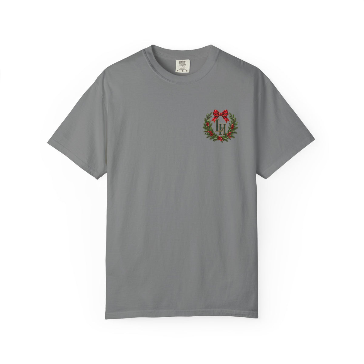Christmas Wreath Holiday T-Shirt — "Company's Coming" Vintage House Christmas Tee