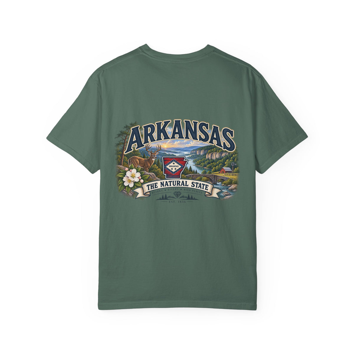 Arkansas The Natural State T-Shirt — Scenic State Pride Tee