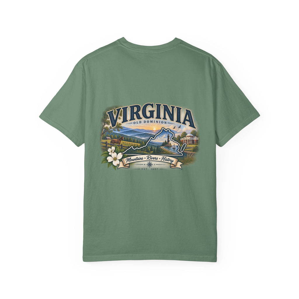 Virginia Scenic T-Shirt — Retro State Pride Design