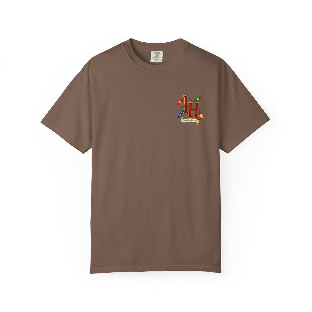 Merry & Bright Holiday T-Shirt — Christmas Lights Graphic Tee