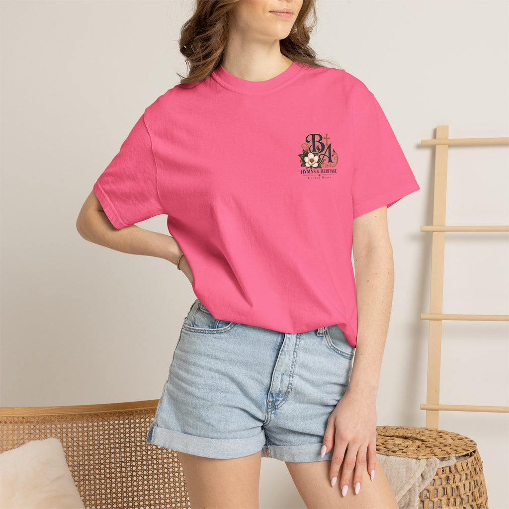 Blessed Assurance T-Shirt — "Jesus Is Mine" Floral Christian Tee