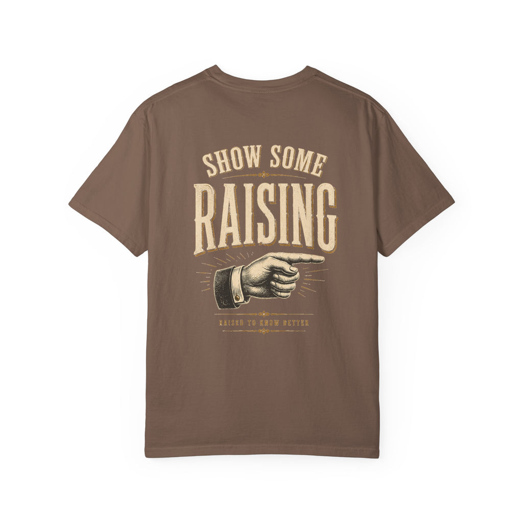 Show Some Raising T-Shirt — Vintage Pointing Hand Family Pride Tee
