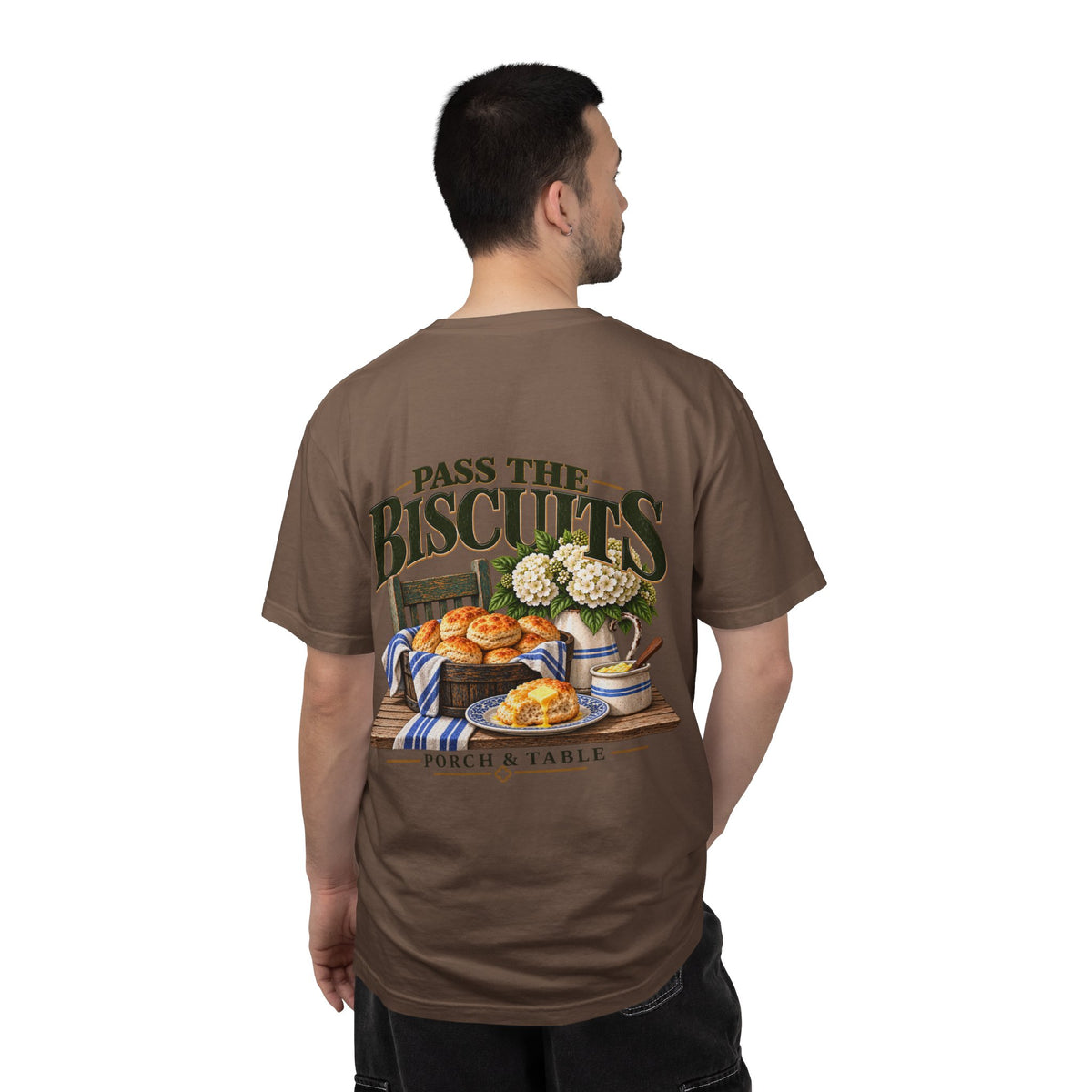 Pass the Biscuits T-Shirt — Porch & Table Southern Comfort Graphic Tee
