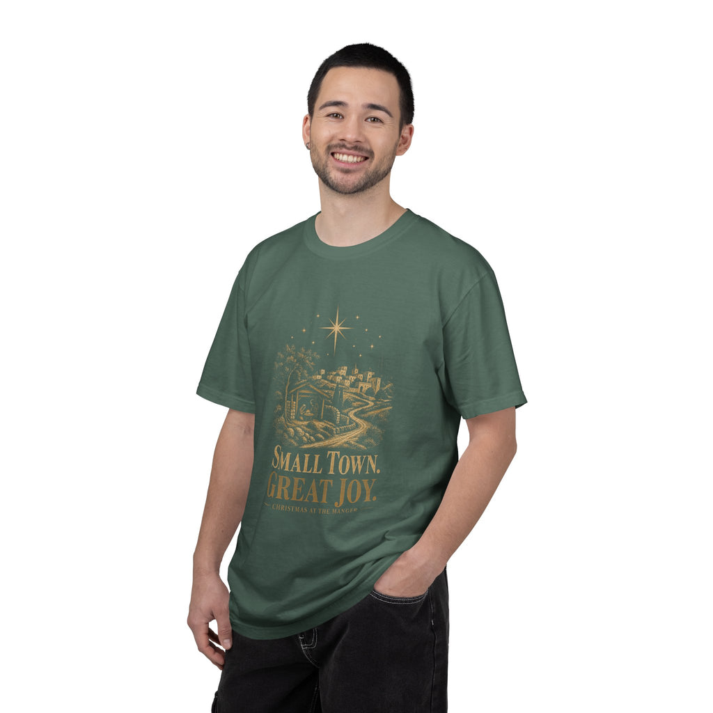 Small Town, Great Joy T‑Shirt — Vintage Christmas Holiday Tee
