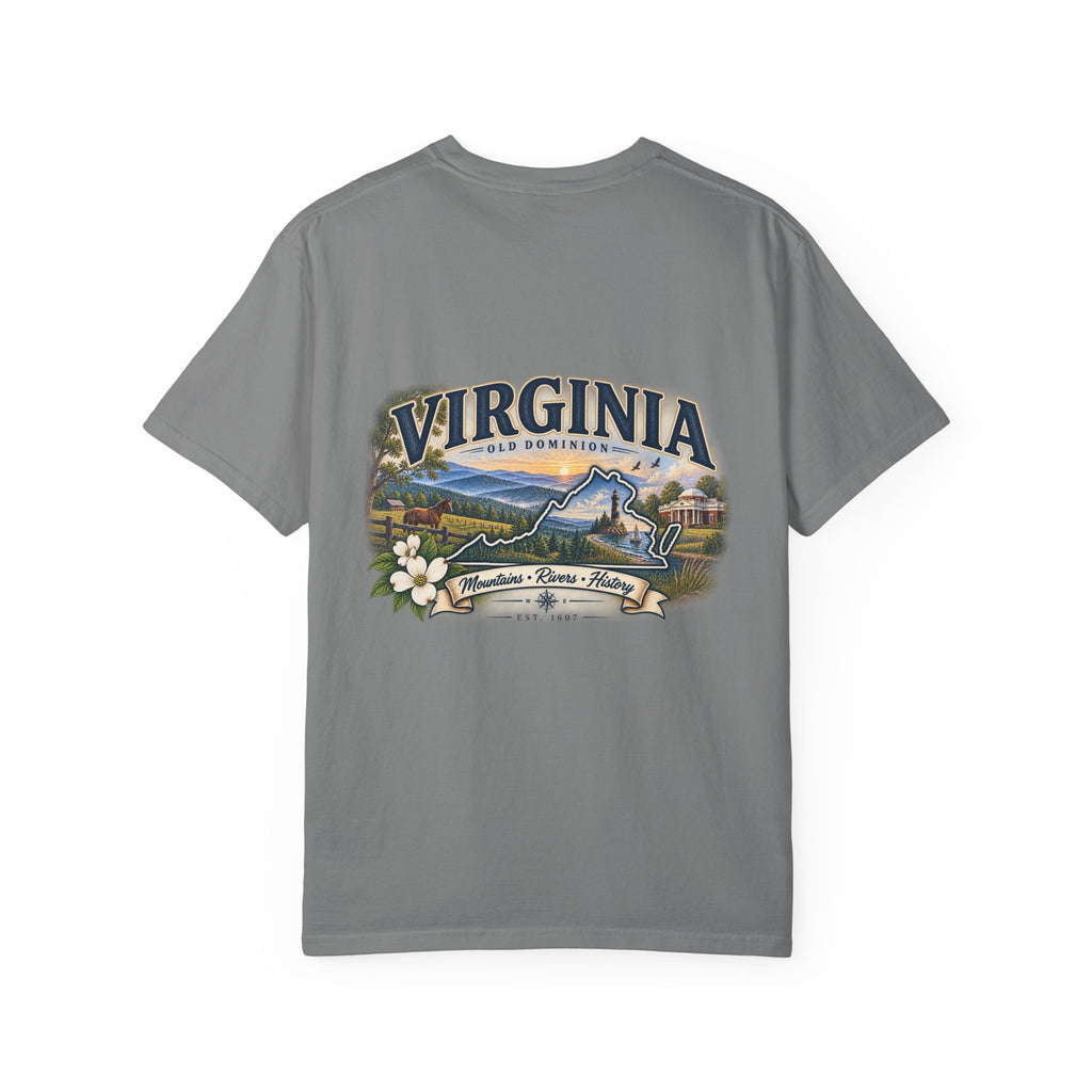 Virginia Scenic T-Shirt — Retro State Pride Design