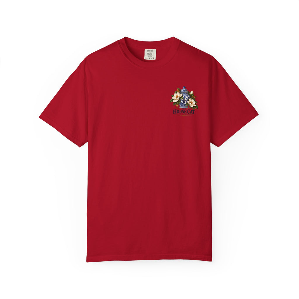 T-Shirt — Cozy Cat Lounge Graphic ("House Cat")