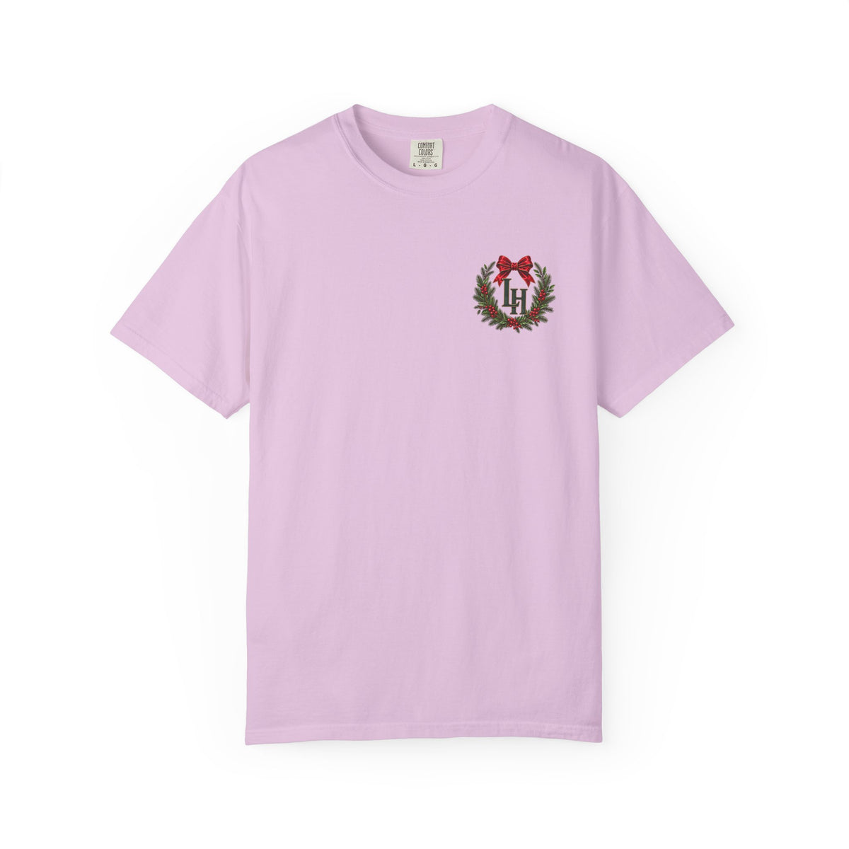 Christmas Wreath Holiday T-Shirt — "Company's Coming" Vintage House Christmas Tee