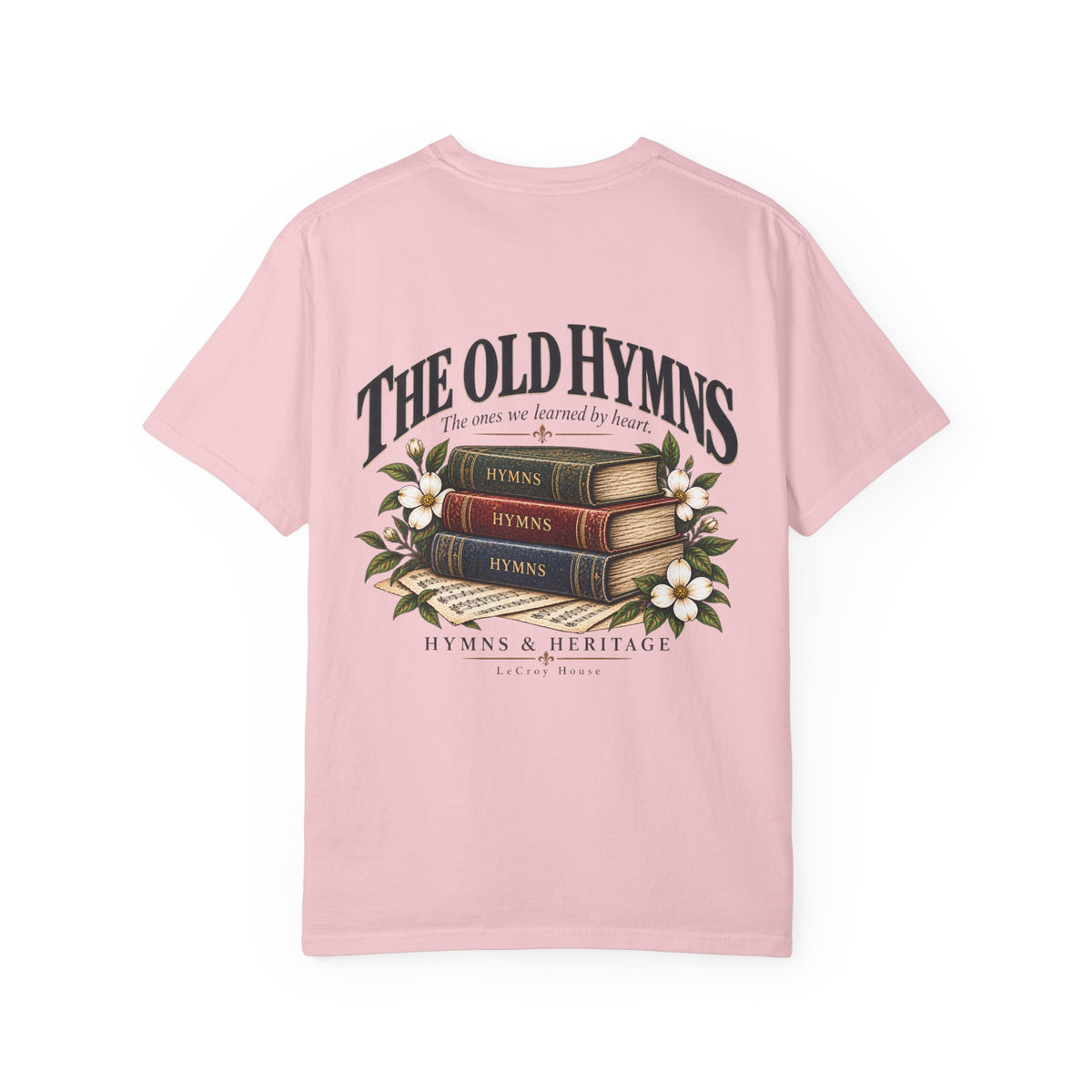 The Old Hymns T-Shirt — Vintage Hymnal Stack Christian Music Tee