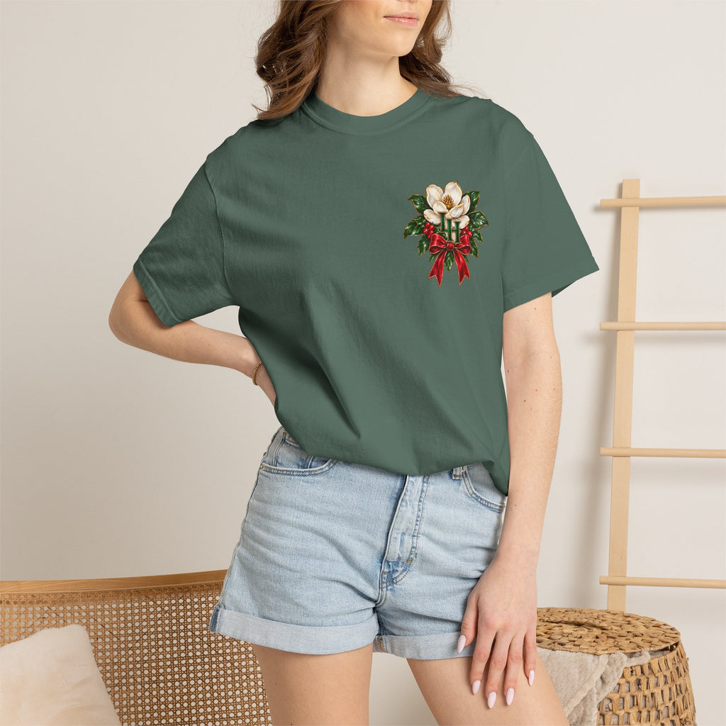 Christmas Magnolia T-Shirt — “A Very Merry Southern Christmas” Holiday Tee