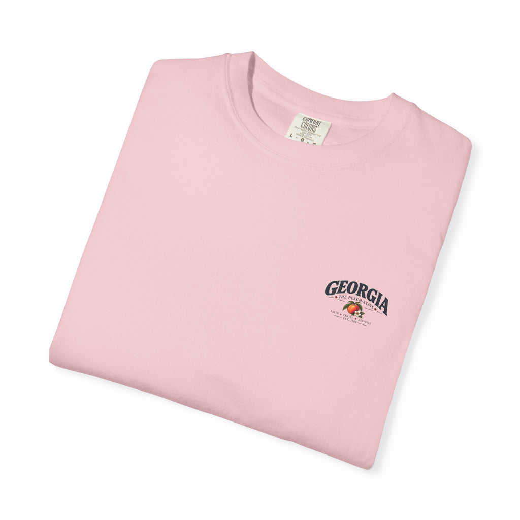 Georgia State T-Shirt — 'The Peach State' Scenic Back Print