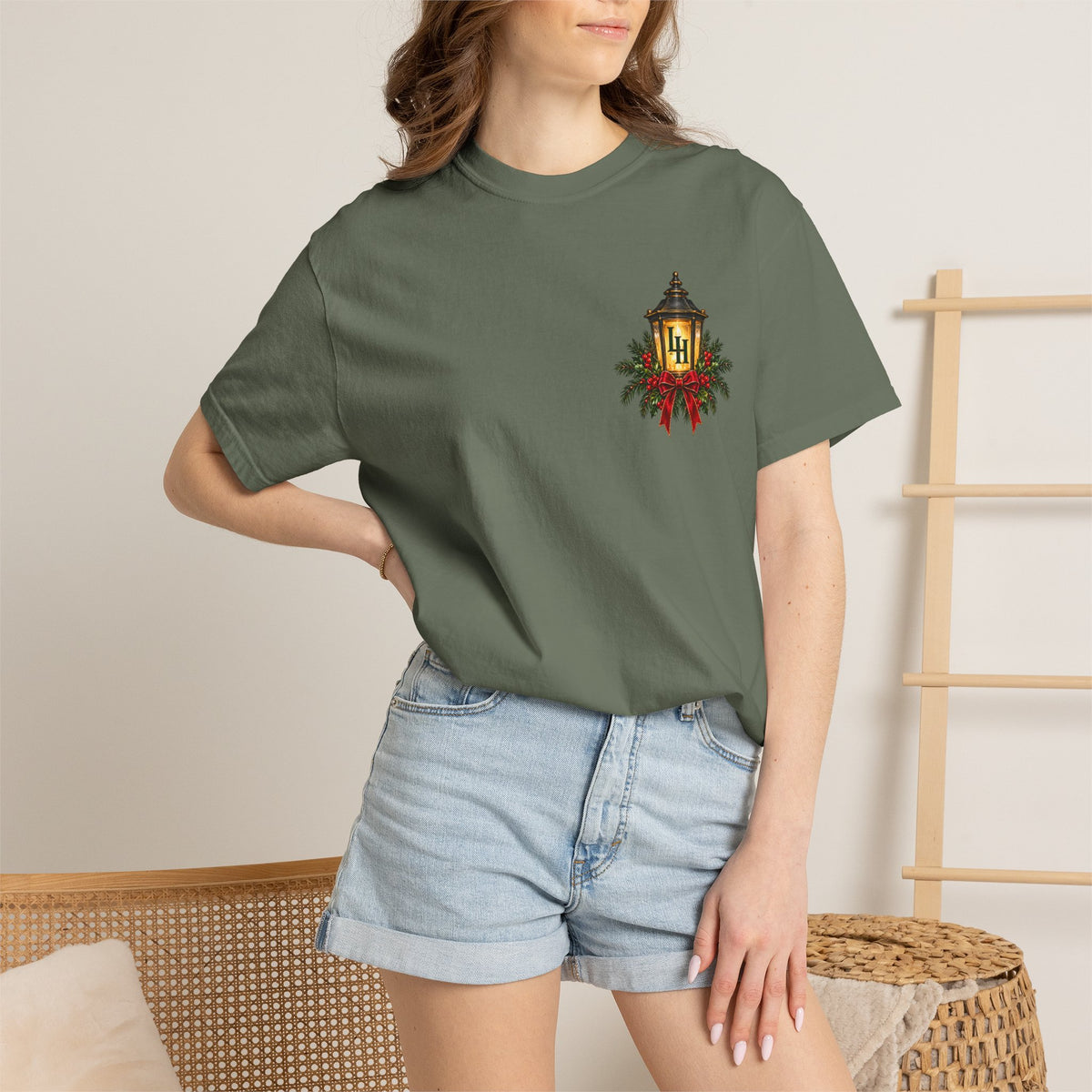Christmas Porch Lantern T-Shirt — "Santa, We Left the Porch Light On" Holiday Tee