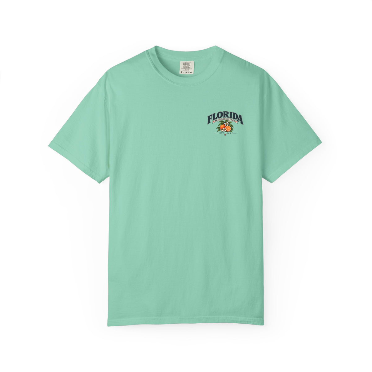 Florida Vintage Beach T-Shirt — Retro Sunset Palm & Orange Graphic