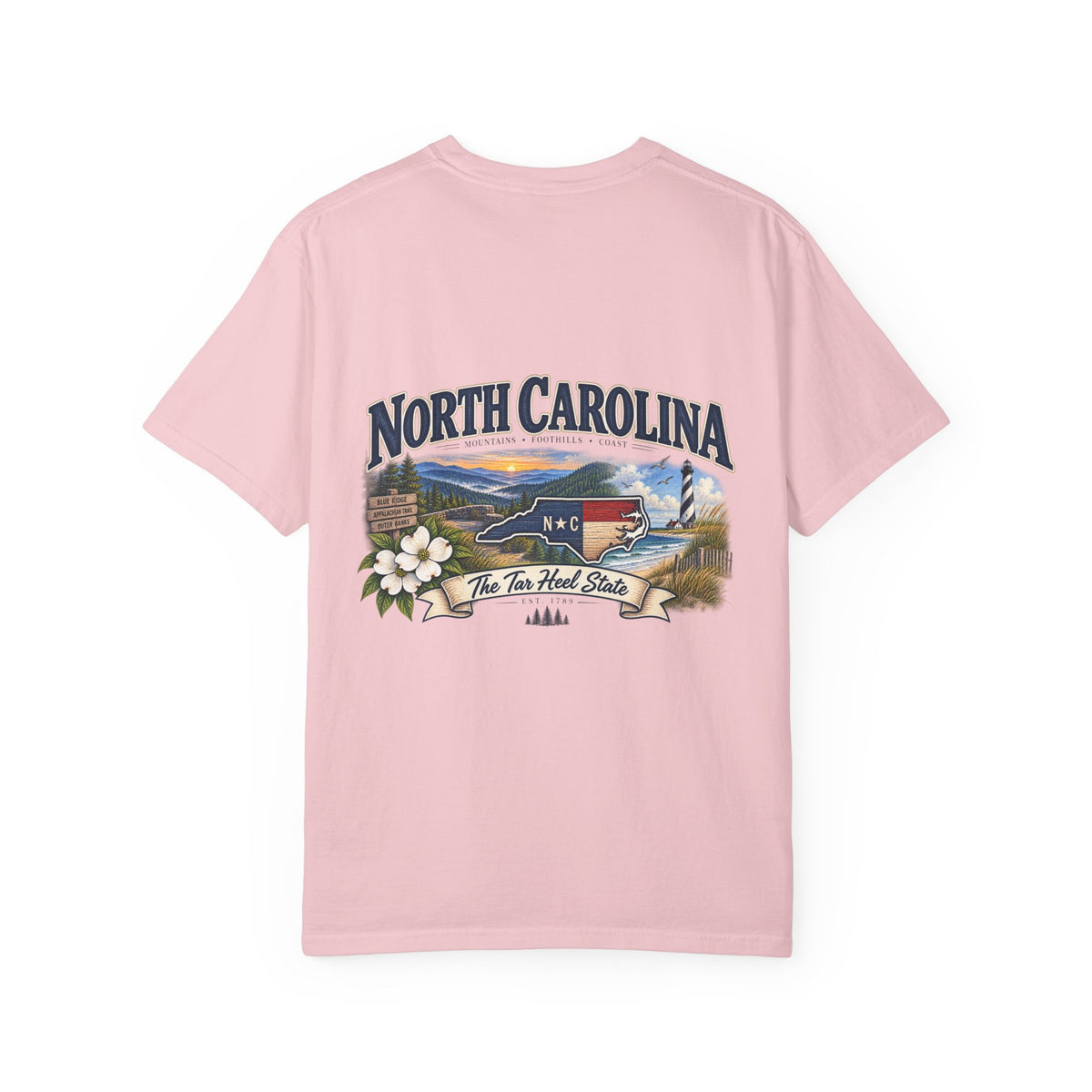 North Carolina State T-Shirt – 'The Tar Heel State' Scenic Tee