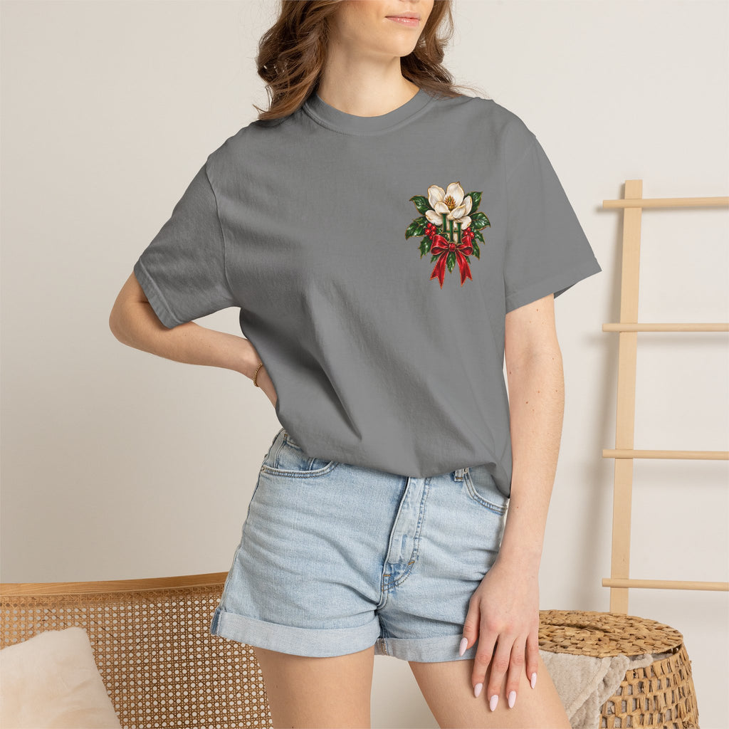Christmas Magnolia T-Shirt — “A Very Merry Southern Christmas” Holiday Tee