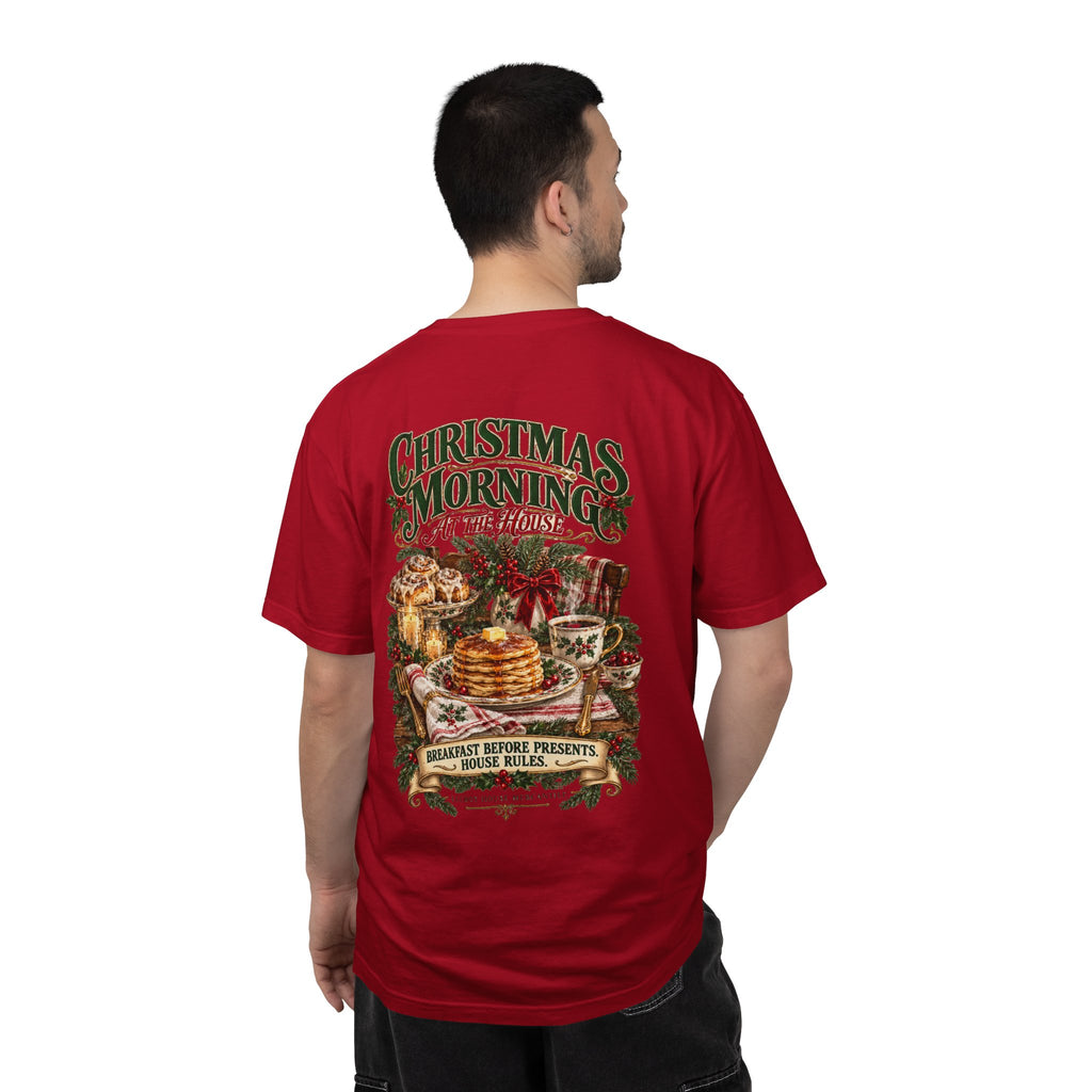 Christmas Morning Tee — Holiday Breakfast & Presents Graphic T-Shirt