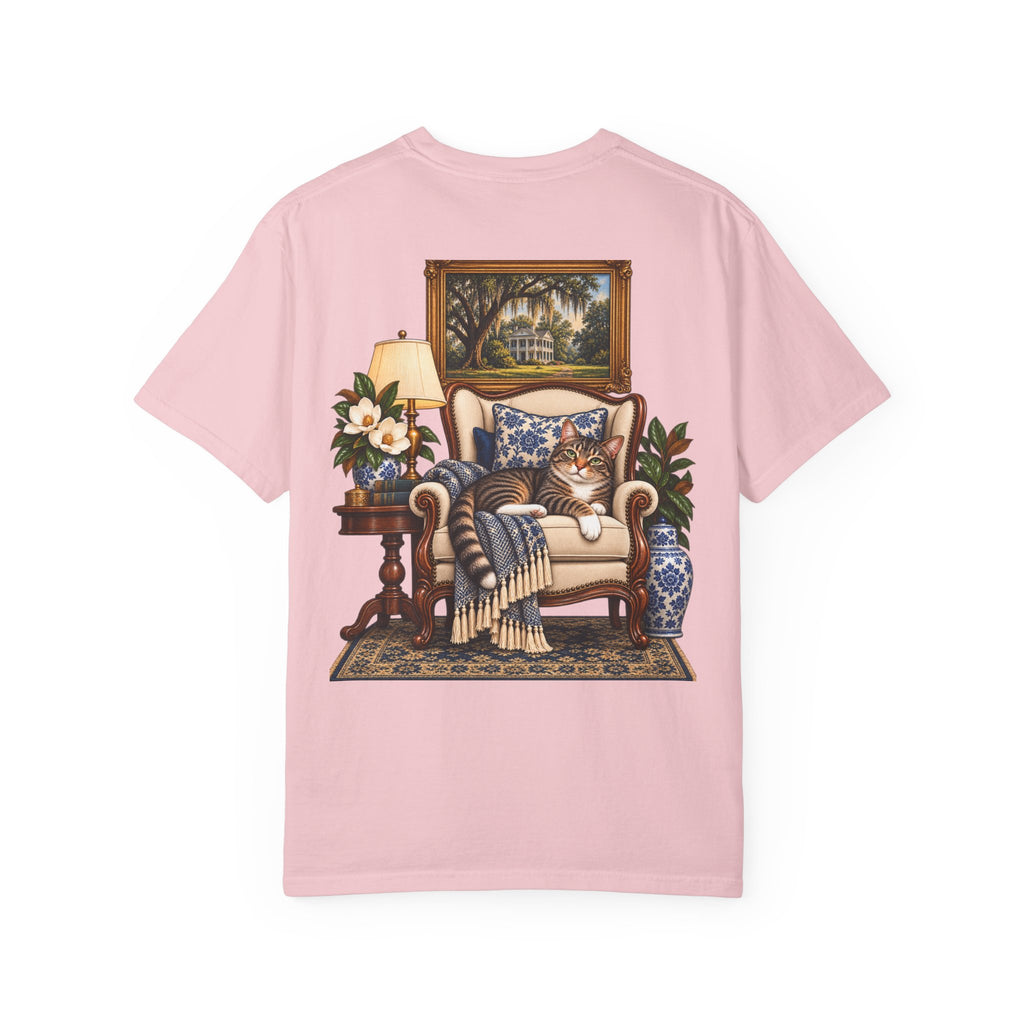 T-Shirt — Cozy Cat Lounge Graphic ("House Cat")