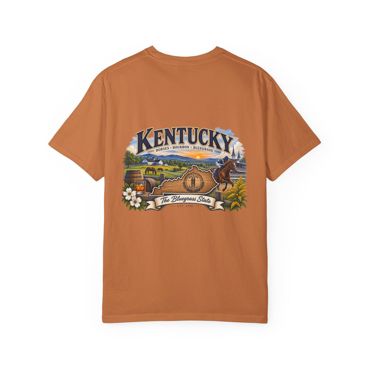 Kentucky Scenic Horseback T-Shirt — The Bluegrass State Graphic Tee