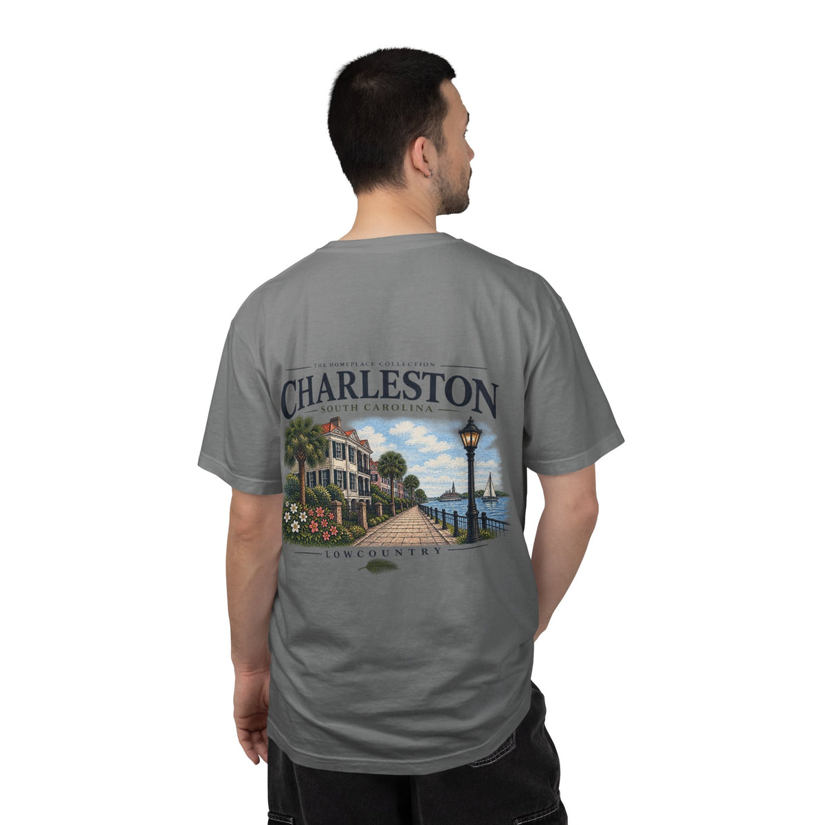 Charleston Lowcountry Graphic T-Shirt — Historic Waterfront Souvenir