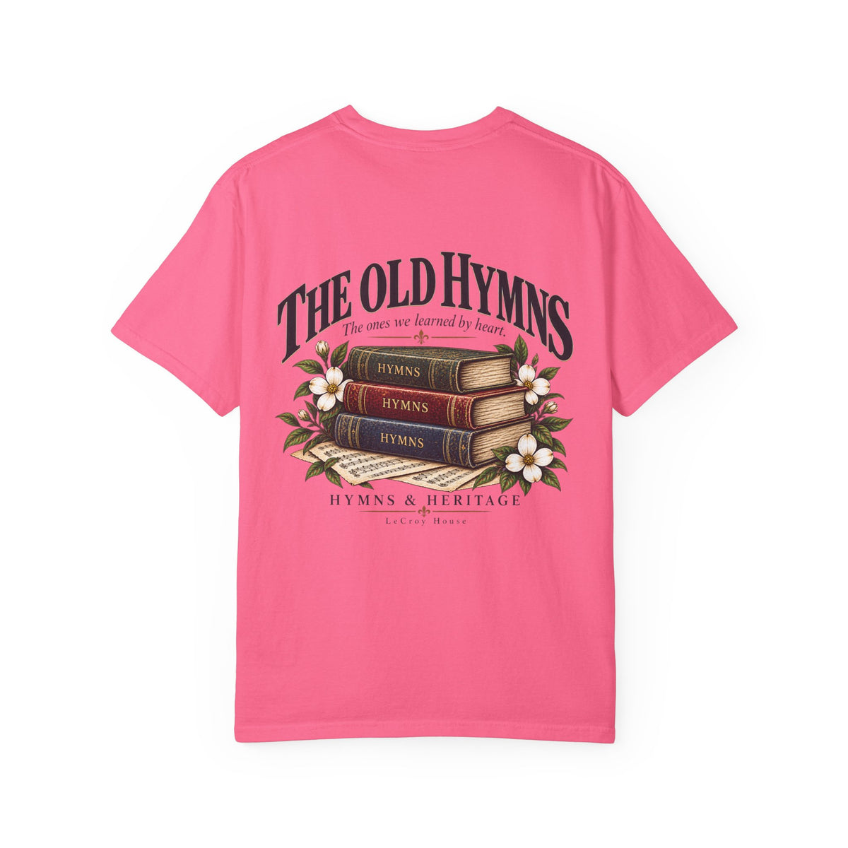 The Old Hymns T-Shirt — Vintage Hymnal Stack Christian Music Tee